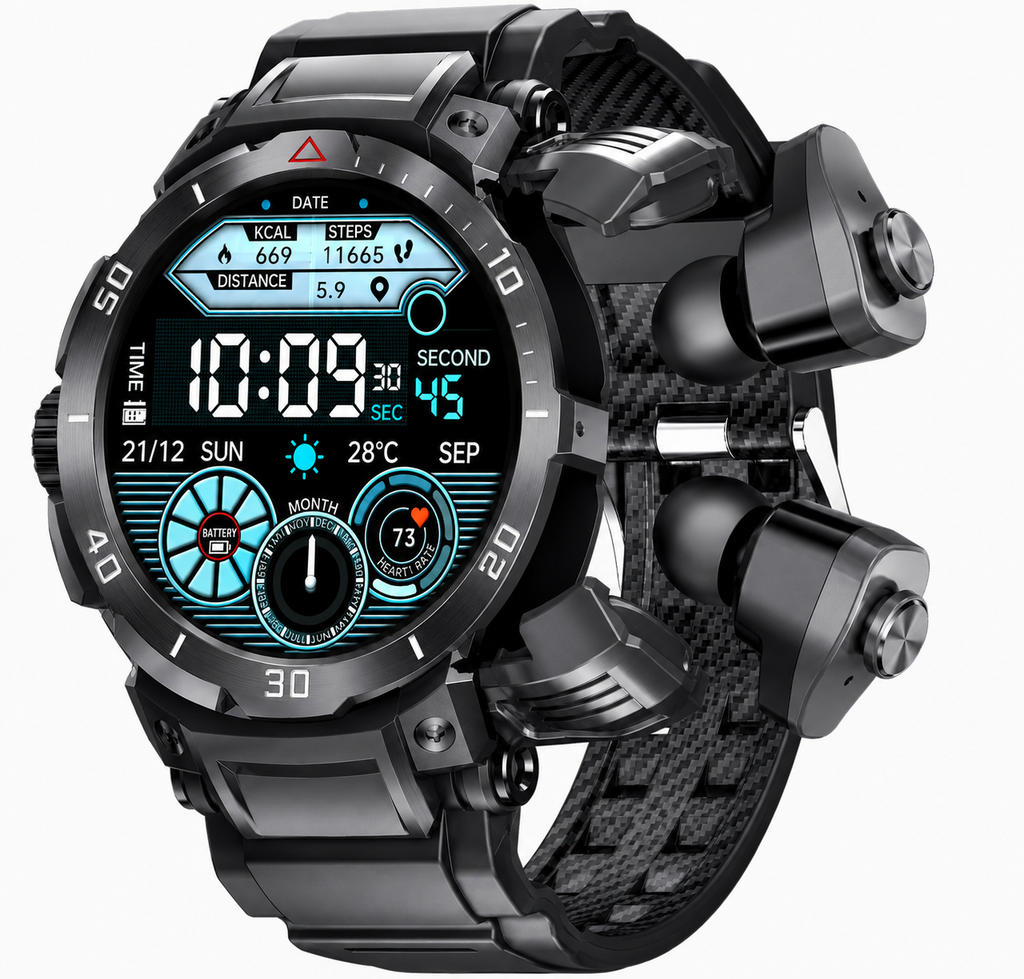 Smart watch with TWS headphones