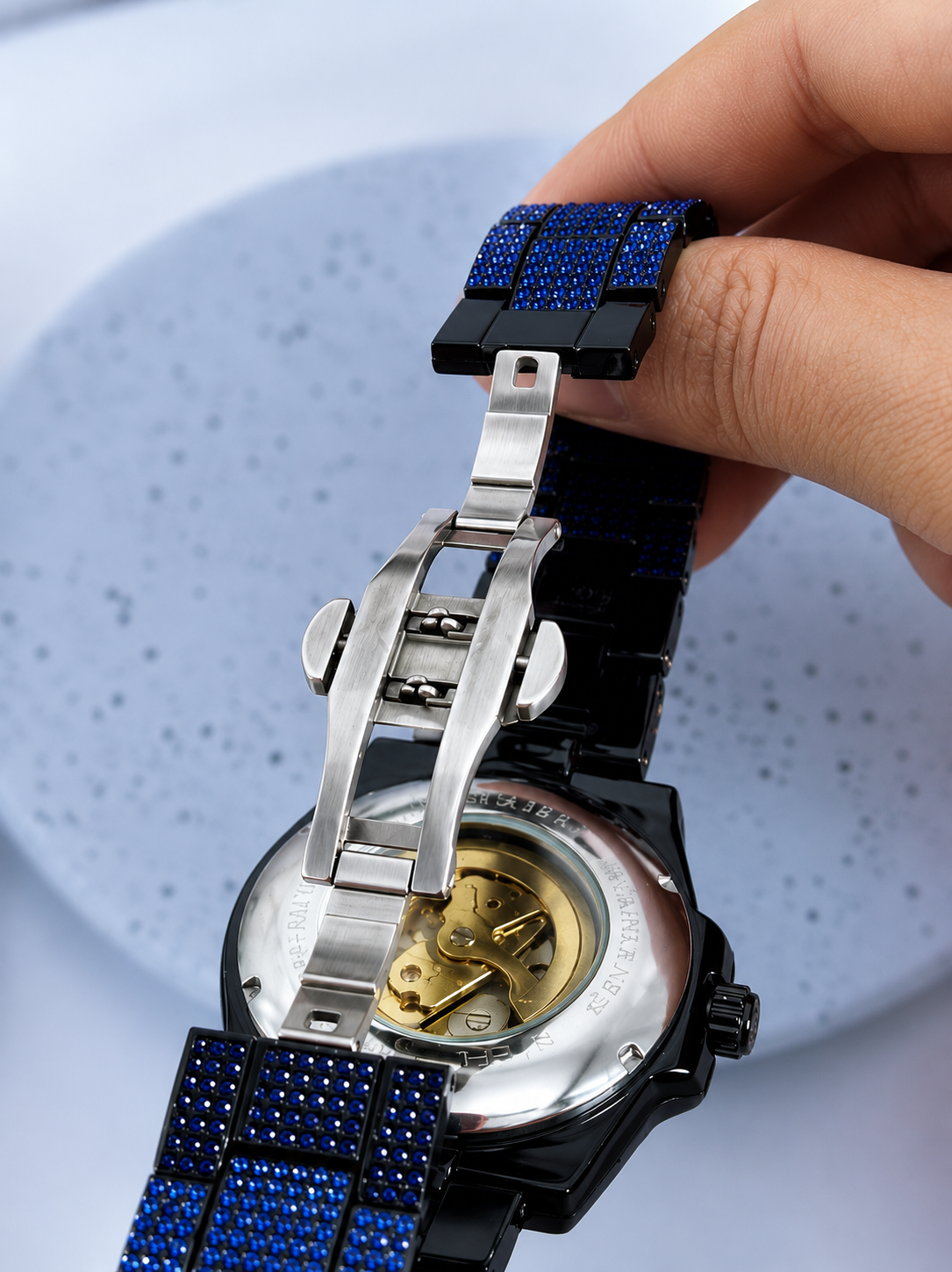 Royal blue azure skeleton