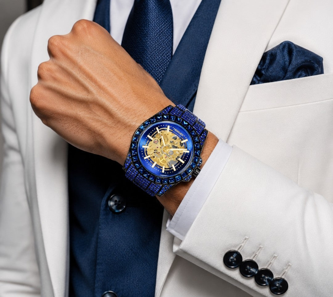 Royal blue azure skeleton