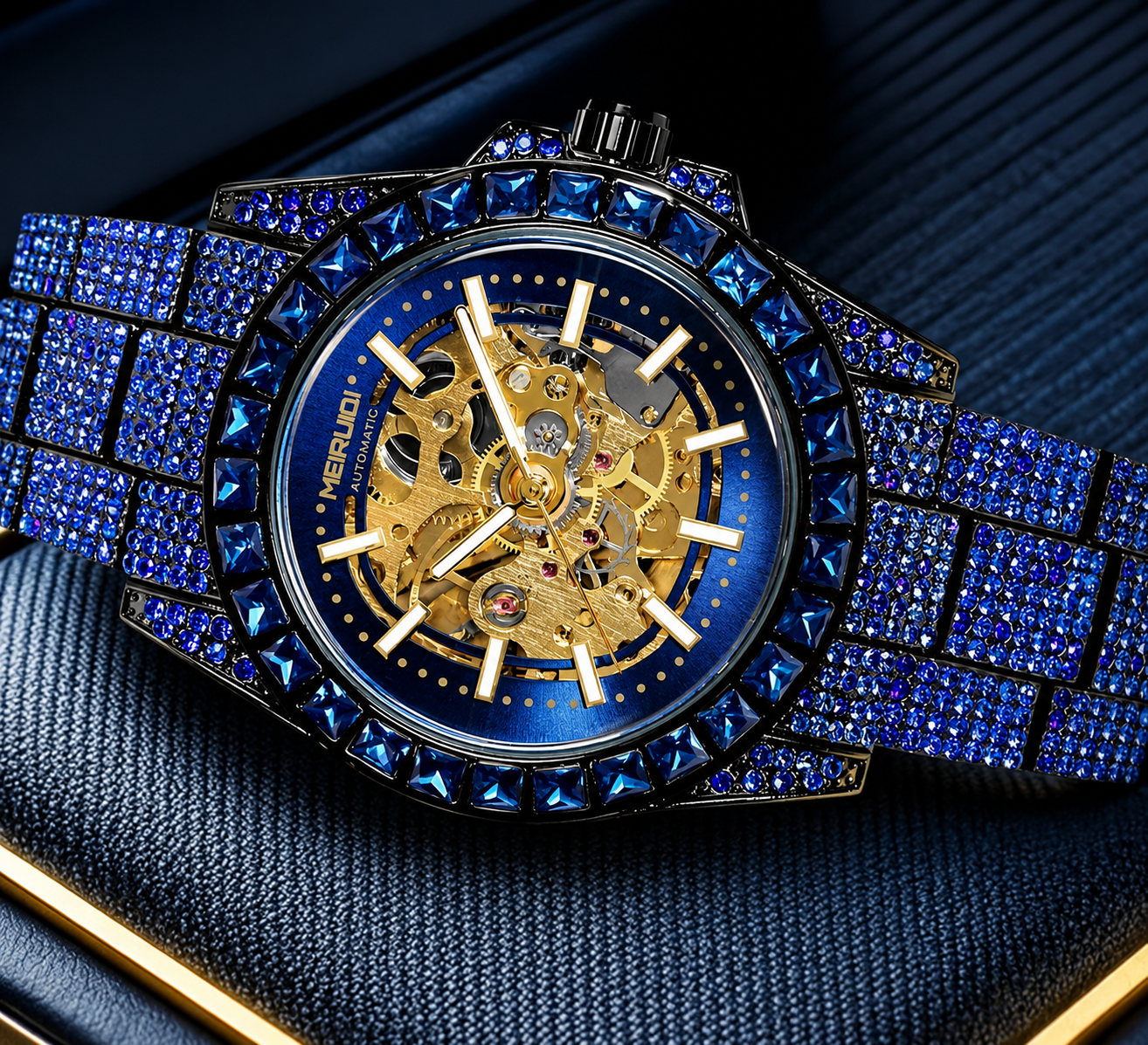 Royal blue azure skeleton