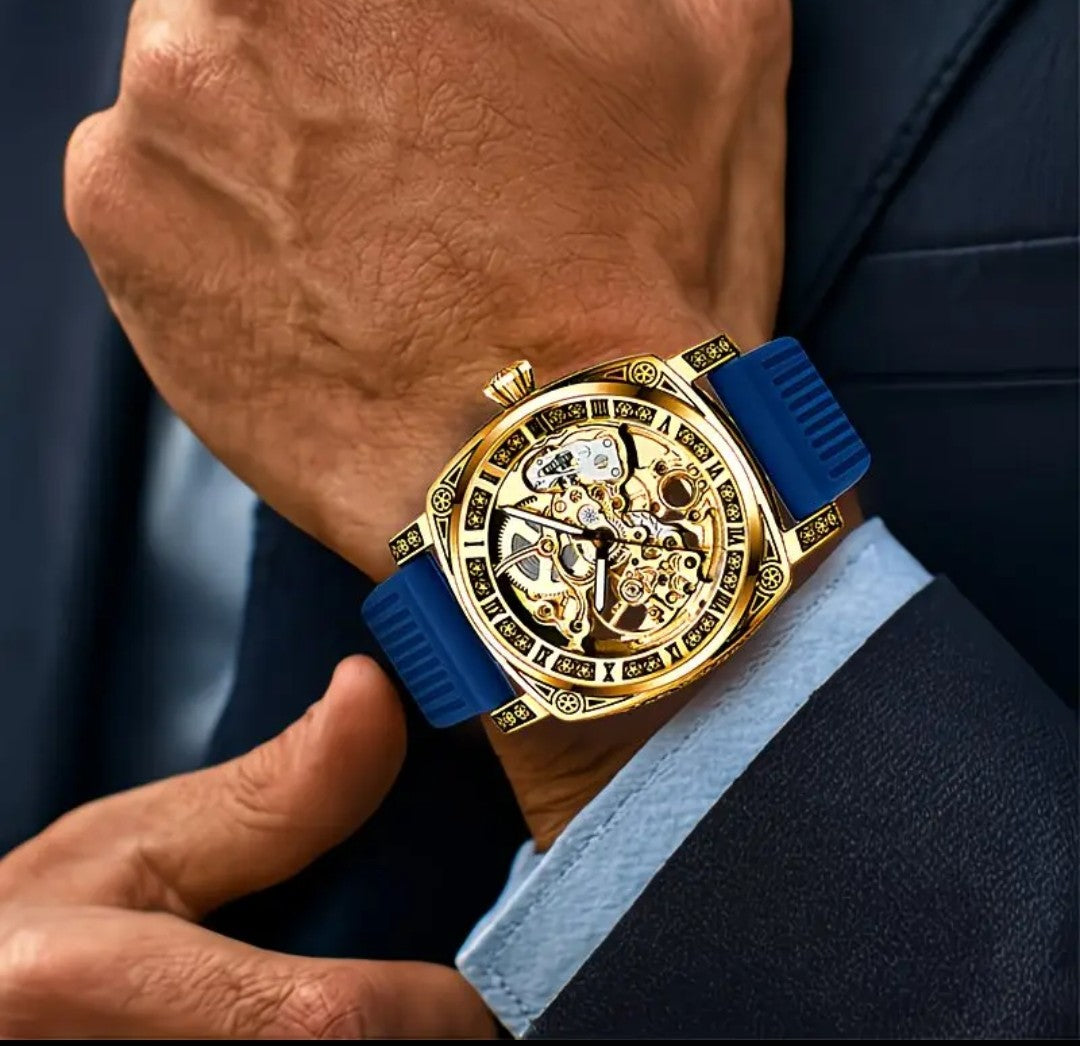 Imperium Skeleton Automatic Watch – Blue Edition