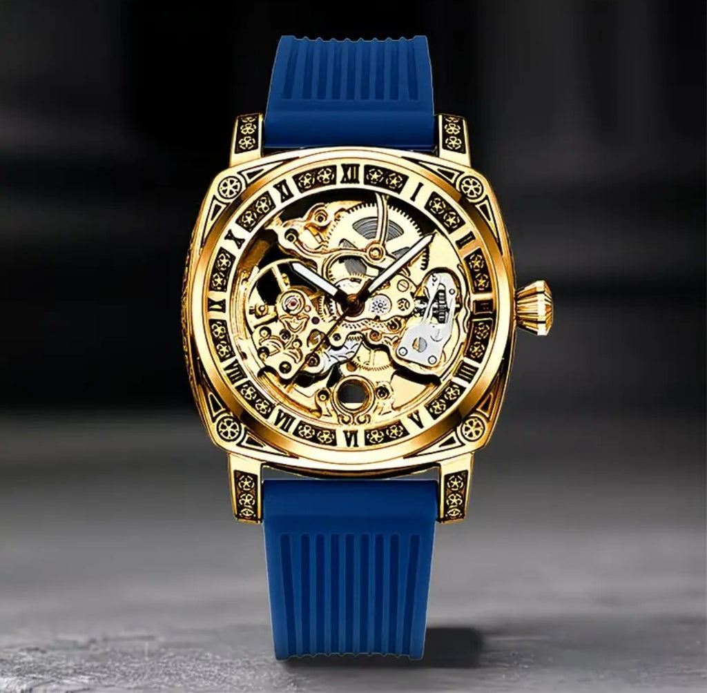 Imperium Skeleton Automatic Watch – Blue Edition