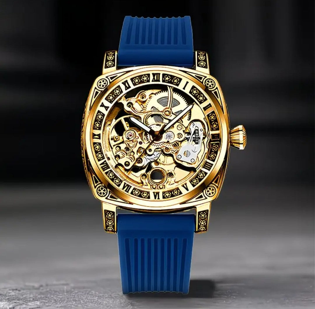 Imperium Skeleton Automatic Watch – Blue Edition